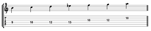 Altered jazz scale